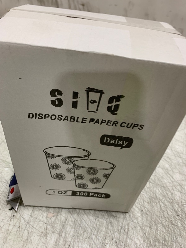 Photo 1 of SIUQ 300 Pack 5 oz Paper Cups, Disposable Bathroom Cups, Small Mouthwash Cups, Hot/Cold Beverage Drinking Mini Cup for Party, Picnic, BBQ, Travel (Daisy)