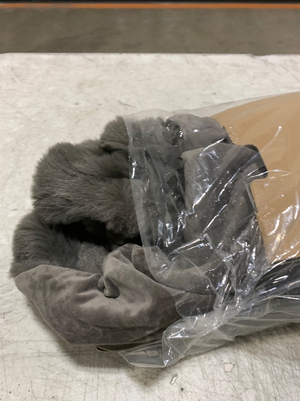 Photo 1 of Ultra Soft Cozy Faux Fur Throw Blanket, Fuzzy Plush Thick Bubble Blanket, Oversize Luxury Fluffy Blanket for Couch, Bed, and Living Room, 60x80 Inches, Dark Grey Taupe