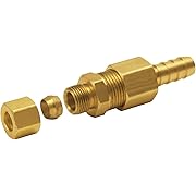 Photo 1 of Derale 13031 5/16" Cooler line to 3/8" NPT Hose Barb Universal Transmission Line Fitting, Brass