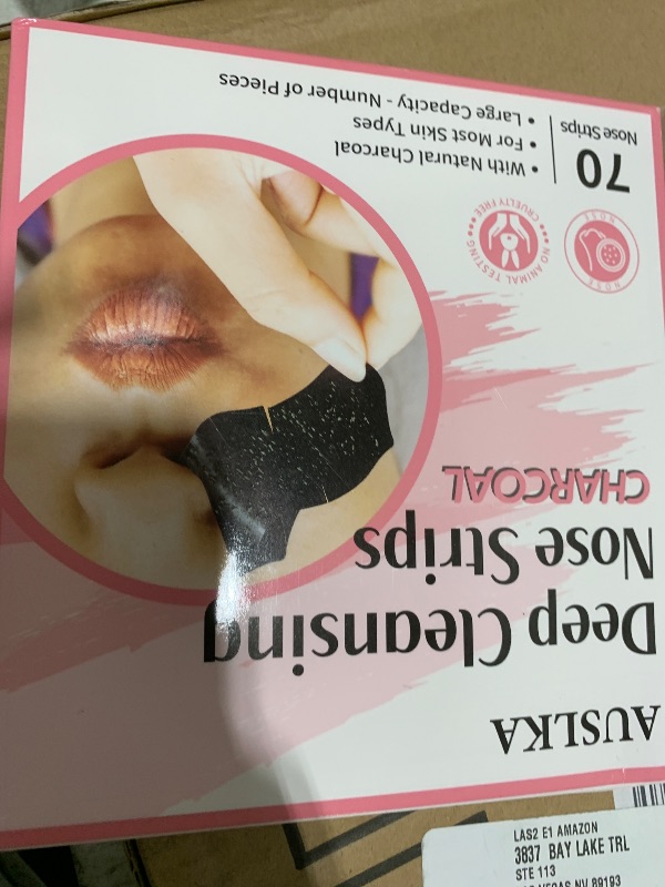 Photo 1 of AUSLKA Blackhead Pore Strips,(70 Counts) Blackhead Remover-Deep Cleansing Charcoal Strips - Black Head Nose Strips -Black Head Remover