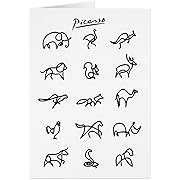 Photo 1 of Generic Arsharenkay All Occasion Assortment Pablo Pcasso Line Art Greeting Cards/Set of 8 / Size 105 x 145 mm / 4 x 5.5 inches No3 (Picasso Animals)
