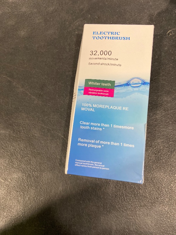 Photo 1 of ?????? RED-NI Sonic Electric Toothbrush, 4 Free Replacement Heads Included as Gifts Ideal for Adult Children and Couples Use USB Fast Charging Waterproof Toothbrush,Model: ET201 (White)