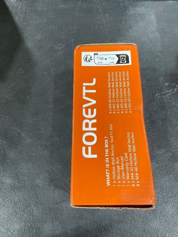 Photo 1 of FOREVTL Molly Bolts for Drywall & Plaster Walls (0.12"-1.52"), 32PCS in 8 Sizes Screws with Molly Bolts Setting Tool, Heavy Duty Hollow Wall Anchors Perfect for TV, Picture & Mirror, Holds Up to 65lbs