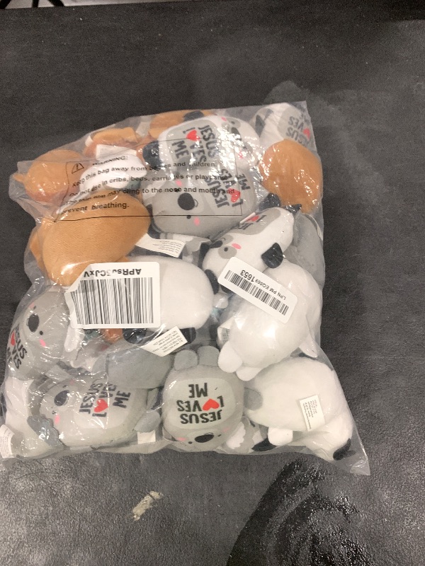 Photo 1 of Fun Express Jesus Loves Me Plush Animal Assortment - Soft Bean Bag Plush Toys for Kids Church Giveaways Sunday Schools & Special Occasions - Adorable Animal Figures Perfect for Teaching - 50 Pieces