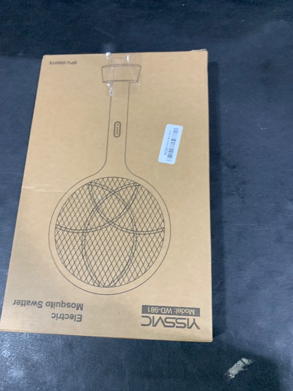Photo 1 of YISSVIC Electric Fly Swatter Bug Zapper Racket Dual Modes Mosquito Killer with Purple Mosquito Light Rechargeable for Indoor Home Office Backyard Patio Camping
