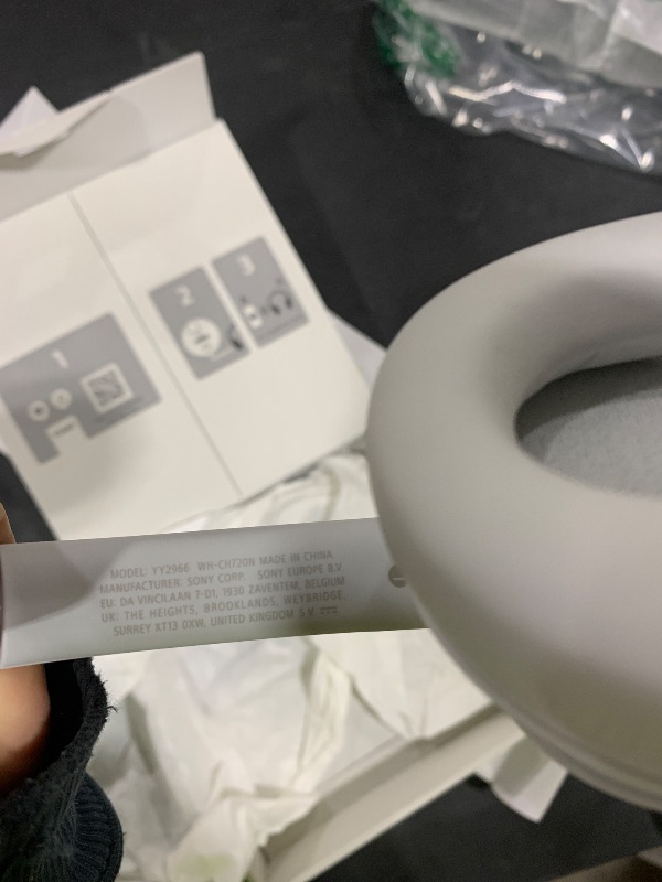 Photo 1 of Sony WH-CH720NW Noise Canceling Wireless Bluetooth Headphones - Built-in Microphone - up to 35 Hours Battery Life and Quick Charge - Matte White