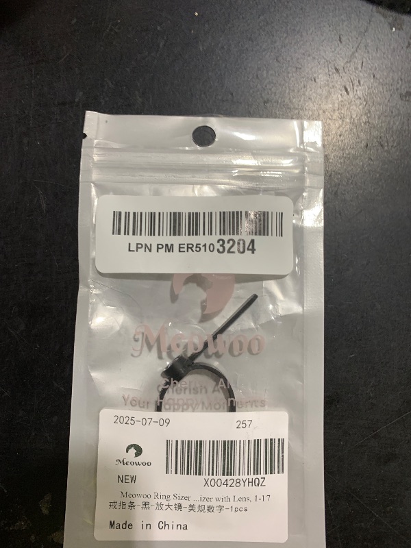Photo 1 of Meowoo Ring Sizer Measuring Tool with Magnifier, for Ring Measurer and Ring Sizer Clear and Intuitive Reading. Plastic Ring Sizer with Lens, 1-17