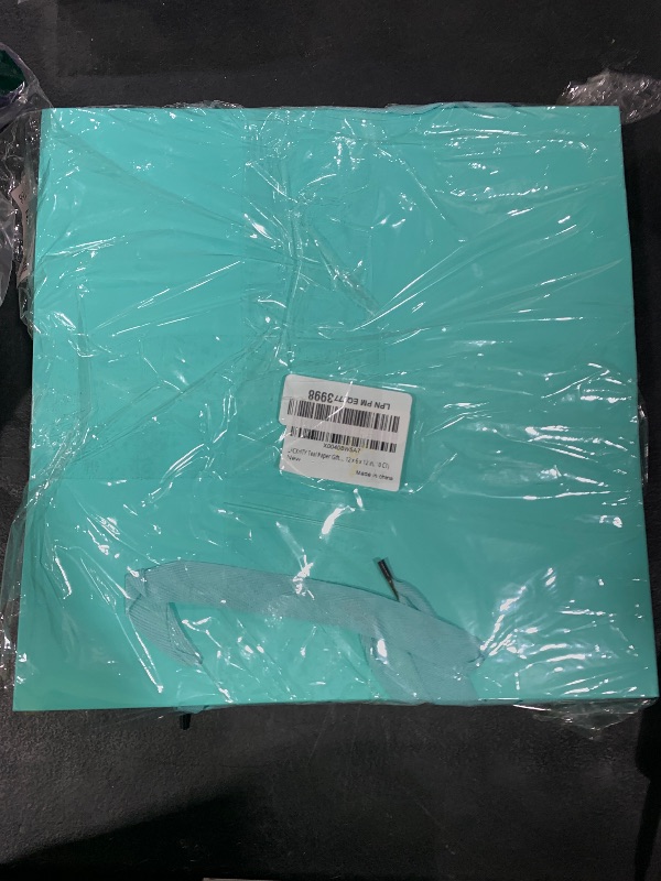Photo 1 of LFCXHTY Teal Paper Gift Bag 12 in Large Square Body Paper Bags with Handles for Wedding Baby Shower Birthday Party (Teal Blue, 12 x 6 x 12 in, 10 CT)