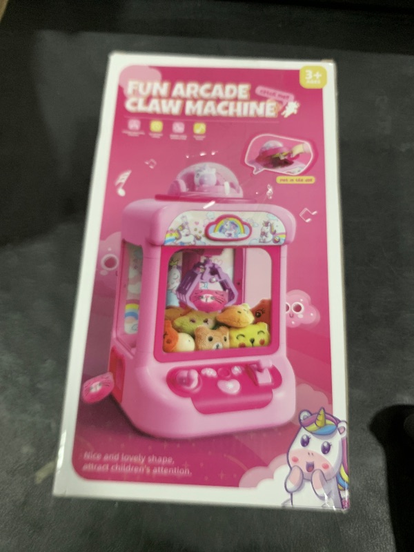 Photo 1 of Claw Machine for Kids, Mini Vending Machine Girls Unicorn Toys, Candy Grabber Prize Dispenser with Sound & 20 Mini Plush Toys, Electronic Arcade Game Indoor Toy for Home Party Birthday Gifts