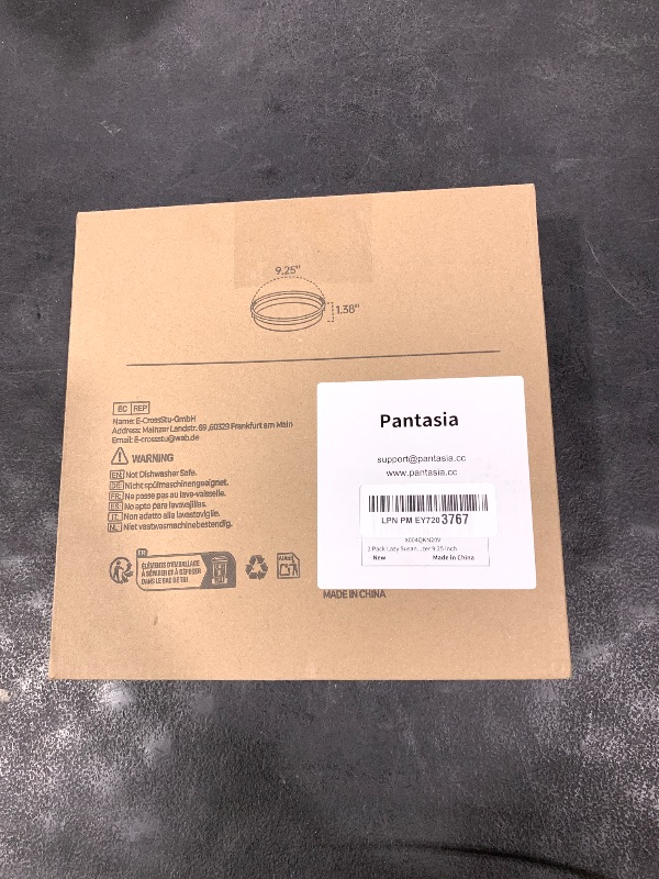 Photo 1 of Pantasia 2 Pack Lazy Susan Organizer, 9.25 inch Lazy Susan Turntable for Cabinet Table Top Refrigerator, Rotating Organizer for Pantry Fridge, Clear