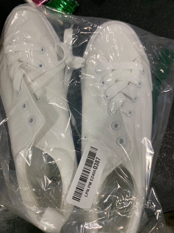 Photo 1 of SERNIAL Womens White Platform Sneakers PU Leather Platform Shoes Walking Shoes for Women(White,US9)