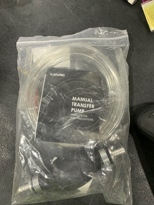 Photo 1 of KATUMO Gasoline Siphon Hose, Gas Oil Water Fuel Transfer Siphon Pump, Portable Widely Use Hand Fuel Pump, Fuel Transfer Pump with PVC Hoses