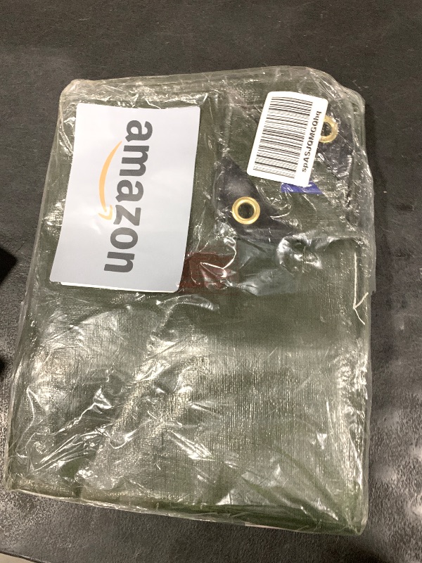 Photo 1 of TARPAL 4x8FT Heavy Duty Waterproof Tarp 16mil Thick Tarps with Metal Grommets Every 17.7" UV Protection&Tear -Resistant Cover for Firewood,Roof,Pool,Car,RV&Outdoor Furniture?Green/Blue?