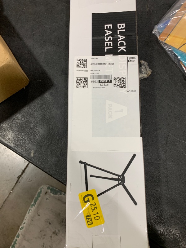 Photo 1 of Falling in Art Aluminum 15" to 21" Tabletop Easel Display, Black Tripod with Rubber Feet, Holds Canvas, Paintings, Books, Photos, Signs