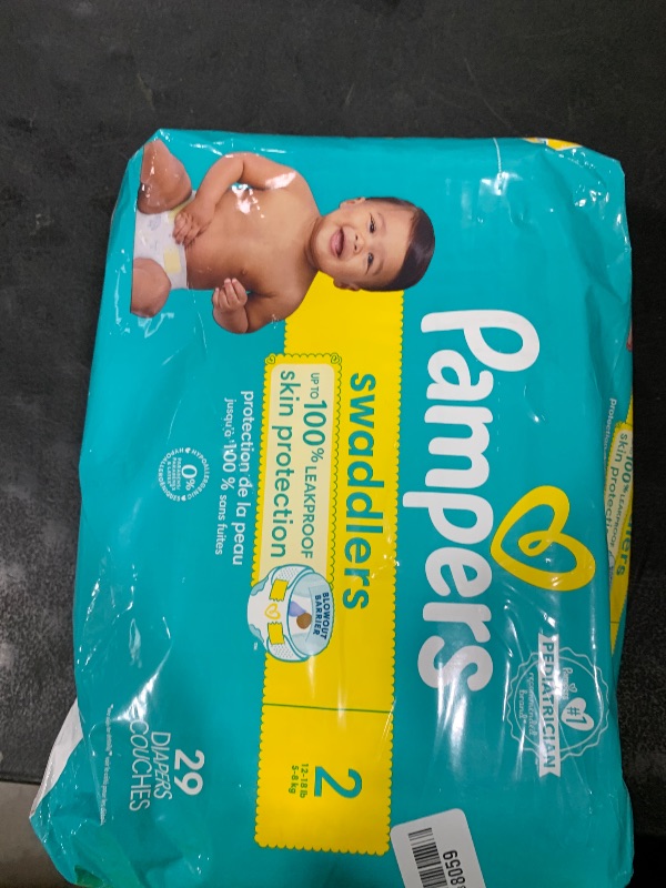 Photo 1 of Diapers Size 2, 29 Count - Pampers Swaddlers Disposable Baby Diapers, Jumbo Pack