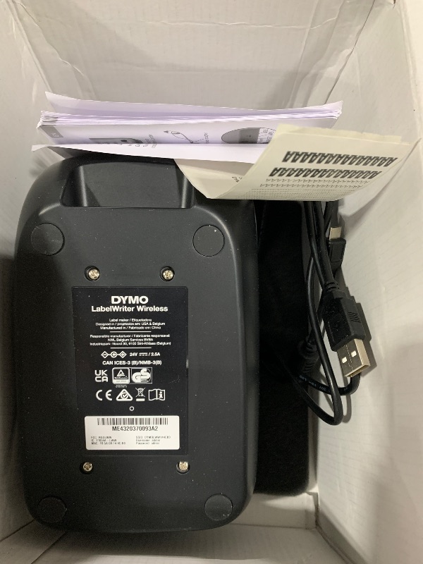 Photo 1 of DYMO LabelWriter Wireless Label Printer | Direct Thermal Printer Great for Shipping Warehouse Labels Name Badges Barcodes and More Connect Through Wi-Fi for Home & Office Organization Black