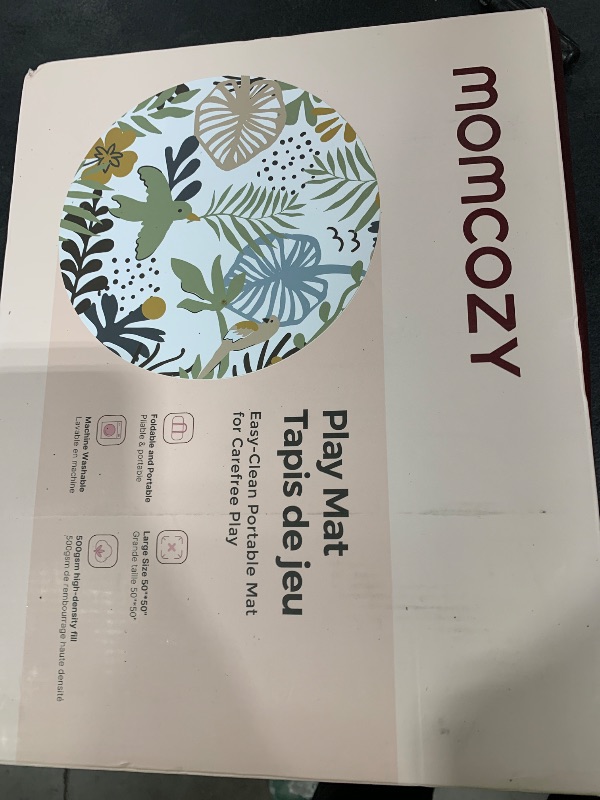 Photo 1 of Momcozy Baby Play Mat for Floor, 50x50 Thickened Playpen Mat, Playmate for Baby Tummy Time, Waterproof & Non-Slip, Foldable Outdoor Mat with Carrying Handle, Forest World