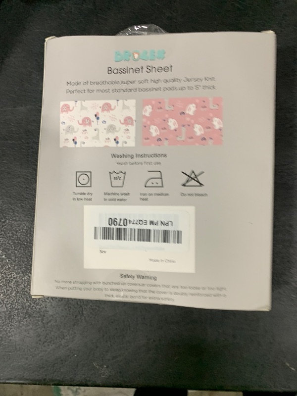 Photo 1 of Stretch Fitted Bassinet Sheet Set BROLEX 2 Pack Cradle Sheets for Bassinet Pad/Mattress,Unisex Boys Girls,Ultra Soft,Elephant Rabbit