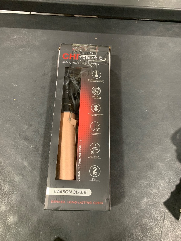 Photo 1 of CHI Ceramic Curling Iron, Hair Curler For Shiny, Frizz-Free, & Healthy Hair, Auto-Shut Off & 5 Foot Swivel Cord, 1.5" Barrel
