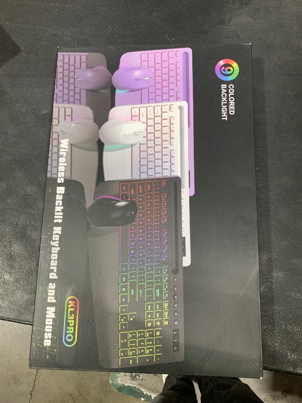 Photo 1 of Wireless Keyboard and Mouse Combo, 9 Backlit Effects, Wrist Rest, Phone Holder, 2.4G Lag-Free Ergonomic Keyboards, Rechargeable Silent Cordless Set for Computer, Laptop, Mac, Windows -SABLUTE?Pink?