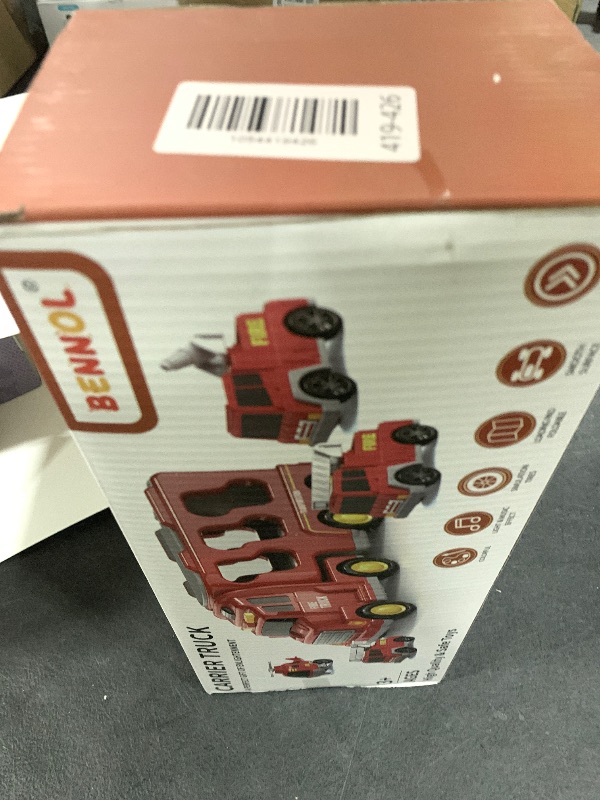 Photo 1 of Bennol 5-in-1 Fire Trucks Toy Set for Boys Age 1-3 3-5, Fire Car Truck for Toddlers 1 2 3 4 5 6 Years Old, Christmas Birthday Gift Car Sets with Light Sound