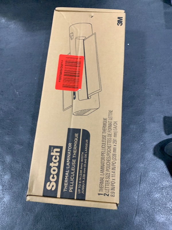 Photo 1 of Scotch TL901X Thermal Laminator, 1 Laminating Machine, Gray, Laminate School Assignments and Documents, for Dorm Room or School Supplies, 9 in.