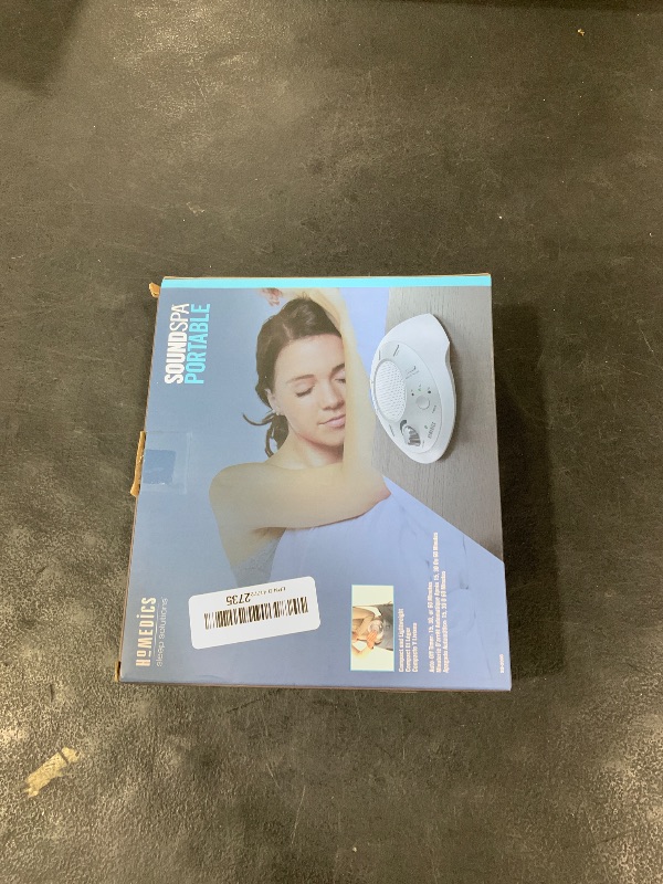 Photo 1 of Homedics SoundSleep White Noise Sound Machine, Silver, Small Travel Sound Machine with 6 Relaxing Nature Sounds, Portable Sound Therapy for Home, Office, Nursery, Auto-Off Timer, by Homedics