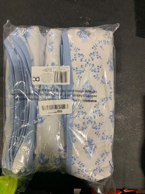 Photo 1 of Delta Children 100% Organic Jersey Cotton Baby Receiving Blankets for Girls and Boys – 30x40 Inches - GOTS Certified (Pack of 2), Blue Botanicals