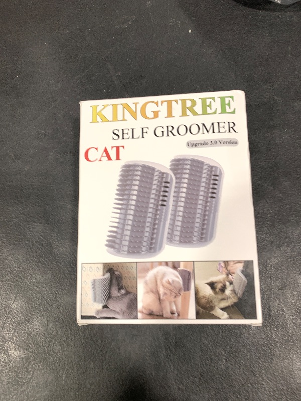 Photo 1 of Kingtree Cat Corner Scratcher Self Groomer with Catnip, 2 Pack Softer Cat Face Scratchers Wall Corner Grooming Massage Combs for Long & Short Fur Cats