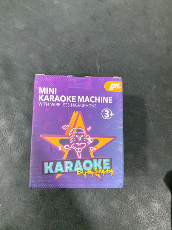 Photo 1 of YLL Mini Karaoke Machine with 2 Wireless Microphones, TOP Kids Gifts for Girls Ages 3, 4, 5, 6, 7, 8, 9, 10, 11, 12 +Years Old, 4-12th Birthday Toy Gift for Girls Boys Party (Purple)
