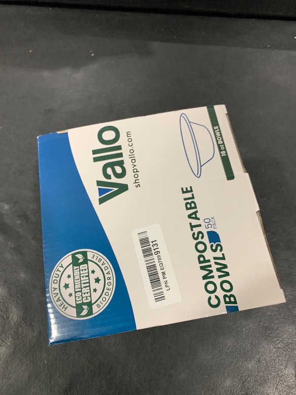 Photo 1 of Vallo Compostable Plates with 3-Compartments - Eco Friendly Disposable Paper Plates made from Sugarcane Bagasse Fibers (10 Inch, 50 Count)