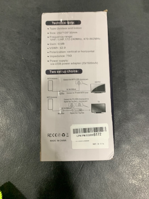 Photo 1 of Tv Antenna Indoor Outdoor, 2500+ Miles Long Range Tv Antenna for Local Channels, Supports 8K 4K 2K 1080P TV Antenna with Signal Booster Amplifier, Waterproof Digital Antenna for Smart Tv