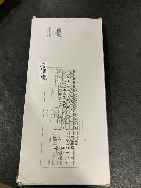 Photo 1 of Large Print Backlit Computer Keyboard, 7-Color Backlit Keyboard with Wrist Rest, USB Plug-and-Play, Oversize Letters Keys Easy to See and Type, Wired Light Up Keyboards for Laptop, PC, Gaming