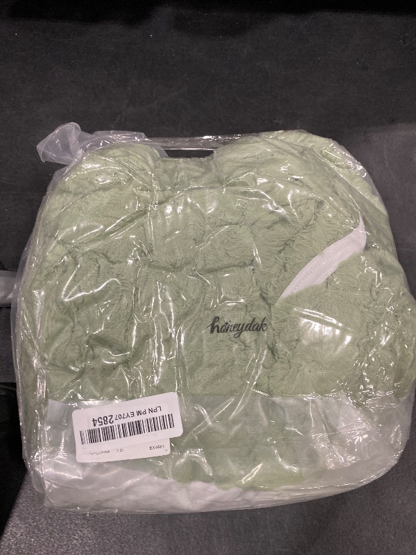 Photo 1 of Honeydak Ribbed Rabbit Fur Stuffed Animal Storage Bean Bag Chair Cover (No Filler) Comfy Bean Bag Cover Without Filling or Home Bedroom Decor Organizing Plush Doll Textile Holder(Green,L)