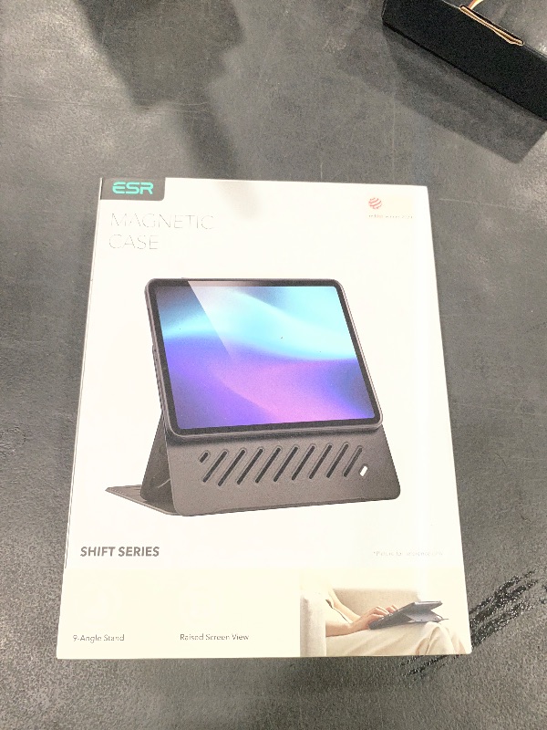 Photo 1 of ESR for iPad Pro 11 Inch Case (M4) 2024 5th Gen, Rotating Case with Removable Magnetic Cover, Adjustable Portrait/Landscape Stand with Raised Screen View, 9 Standing Angles, Shift Series, Black