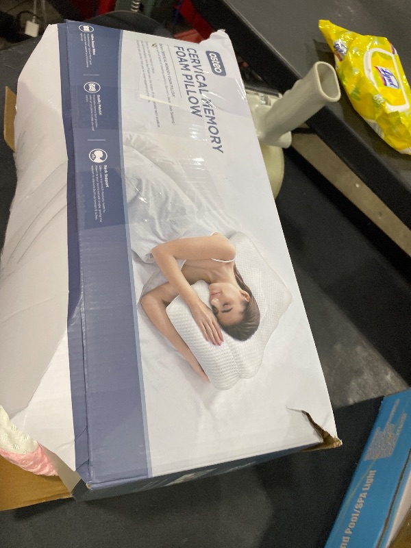 Photo 1 of Osteo Cervical Pillow for Neck Pain Relief, Hollow Design Odorless Memory Foam Pillows with Cooling Case, Adjustable Orthopedic Bed Pillow for Sleeping, Support for Side Back Sleepers