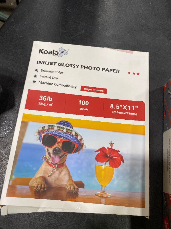 Photo 1 of Koala Glossy Thin Inkjet Printer Paper for DIY Chip Bag and Print Brochure Flyer 8.5x11 Inches 100 Sheets 36LB for Inkjet Printers Use DYE INK