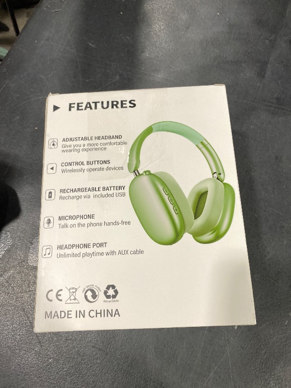 Photo 1 of Wentronic Y01 Wireless Over Ear Headphones, Noise Canceling Bluetooth 5.3 Headphones with Microphones,Hi-Res Audio,48H Playtime,Foldable,Breathable Soft Earpads for iOS/Android/Samsung/PC-Green
