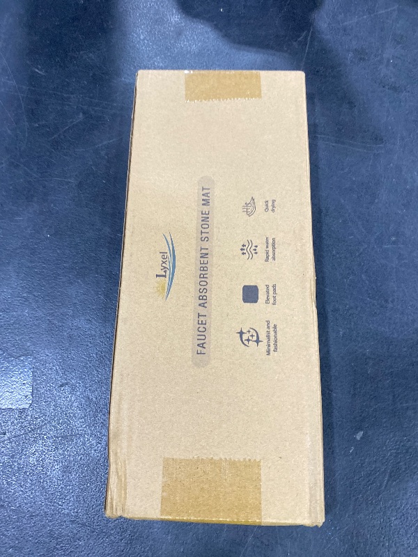 Photo 1 of Faucet Mat for Kitchen Sink with Raised Feet, Fast Drying Diatomite Stone Sink Tray, Water Absorbent Faucet & Sink Splash Guard, Prevents Moisture Buildup, Durable Protector for Bathroom Counter