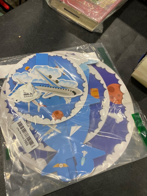 Photo 1 of CC HOME Airplane Cupcake Stand 3 Tier Airplane Party Supplies Cake Stand for Kids Birthday Party Decorations