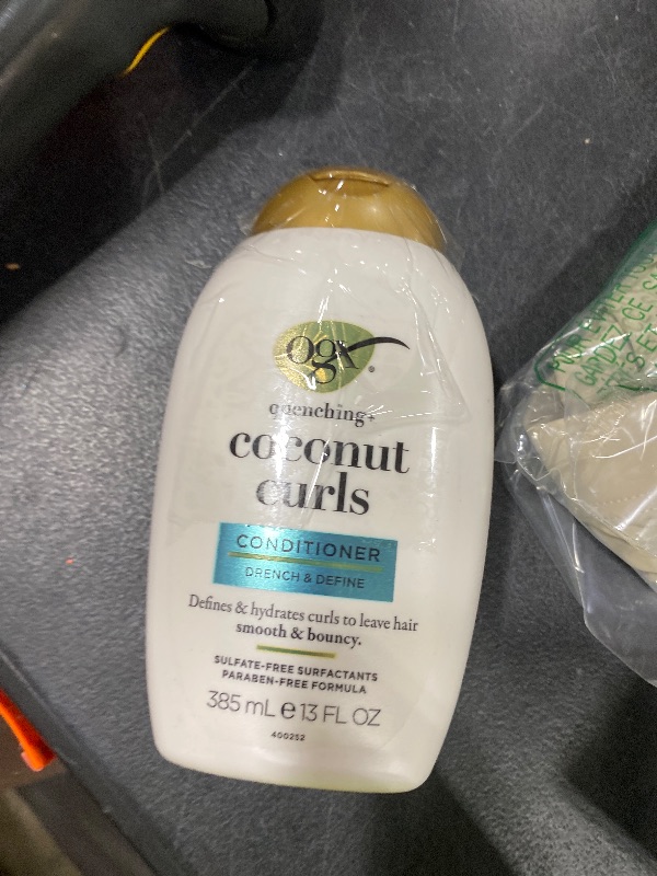 Photo 1 of OGX Quenching + Coconut Curls Curl-Defining Conditioner, Nourishing Curly Hair Conditioner with Coconut /Citrus Oil & Honey, Paraben-Free with Sulfate-Free Surfactants, 13oz