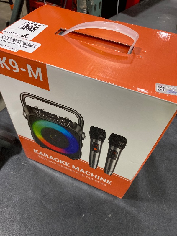 Photo 1 of Karaoke Machine, Portable Bluetooth Speaker with 2 Wireless Microphones for Adults & Kids with Lights, Karaoke Microphone with PA System Supports USB/TF/REC/FM/AUX for Home Party Home System Packages