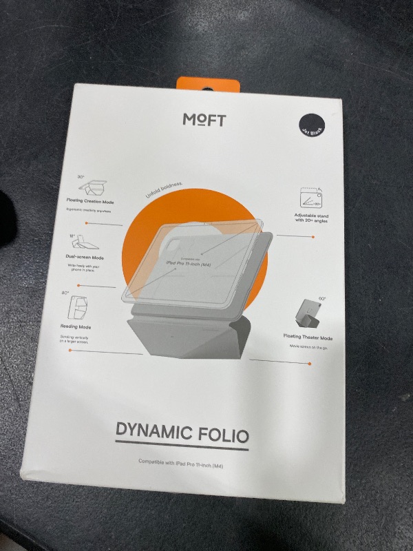 Photo 1 of MOFT Dynamic Folio Case for iPad Pro 11 Inch 2024 5th Gen(M4), Silm Magnetic Stand Case with 20+ Viewing Angles, Auto Wake/Sleep, Ultra Thin, Jet Black
