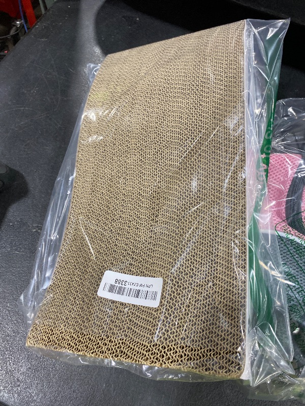 Photo 1 of Cat Scratcher, Durable Scratch Pad, Corrugated Cardboard Scratching Board for Indoor Cats, Heavy Duty, Double-Sided Usability, Recyclable, with Catnip