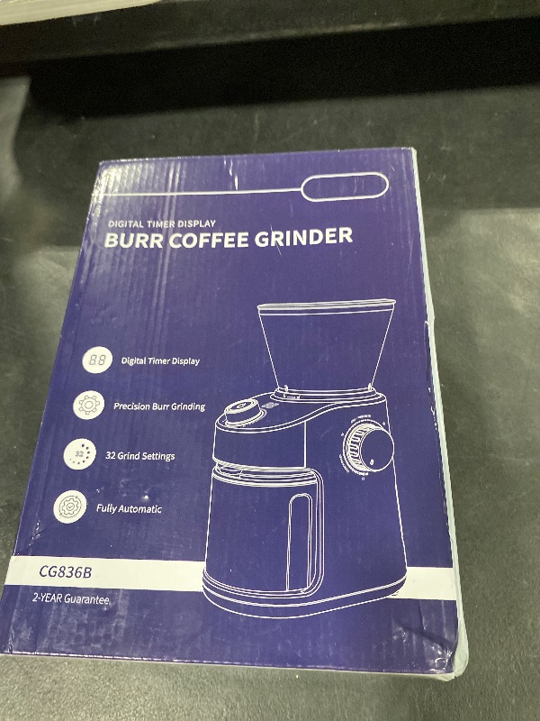 Photo 1 of SHARDOR Burr Coffee Grinder, Electric Grinder with 32 Precision Grind Settings, 40-Second Adjustable Timer, and Chamber Cleaning Function for Home Brewing
