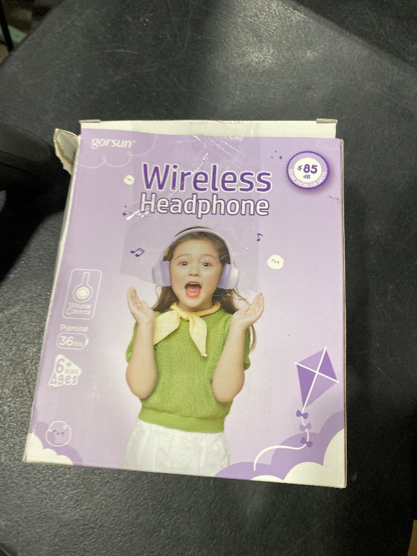 Photo 1 of gorsun Kids Bluetooth Headphones, Toddler Headphones 85 dBA Safe Volume, 45 Hours Playtime, with Mic, Bluetooth 5.3, Kids Wireless Headset for iPad/Tablet/Travel/School, ldeal Gift (Purple)