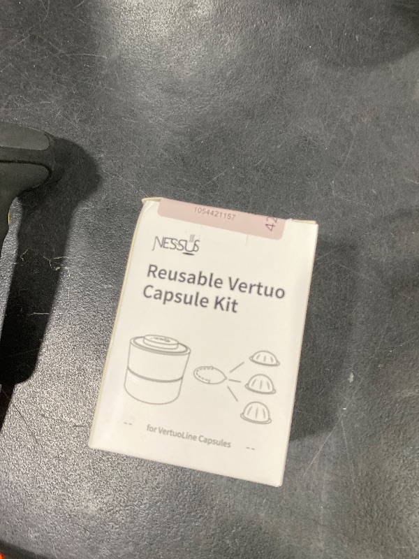 Photo 1 of Nessus Reusable Kit for Nespresso Pods Vertuo, Reuse Old Coffee Pods for Nespresso Vertuo: 100 Pcs Aluminum Foil Seal Lid, Holder, Brush, Refillable Vertuo Plus Next Capsule Machine(No Pods Come)