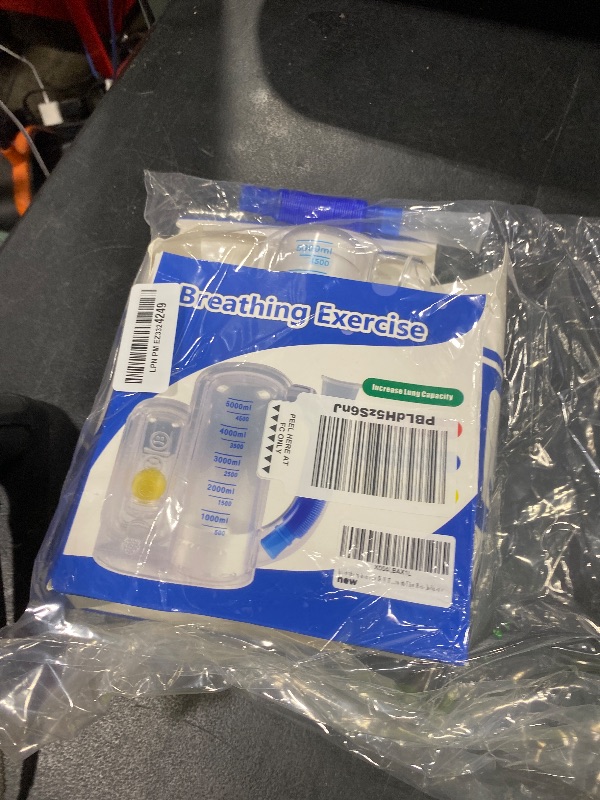 Photo 1 of Incentive Spirometer (WHITE02),Breathing Exercise Device for Lungs,Breathing Trainer for Adults,5000ml Volume Measurement with Flow Rate Indicator