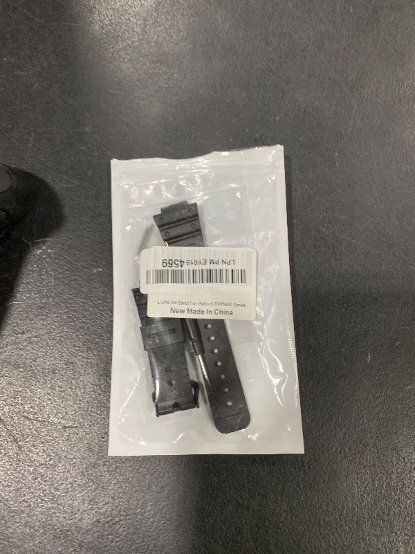 Photo 1 of Lijinlan Resin Watch Band For Casio G-Shock DW-5600 DW-5900 DW-6100 DW-6600 DW-6900 GW-M5610 GA-110/120/300/700 GD-120/350 Watchband Replacement Strap for Gshock (Black)