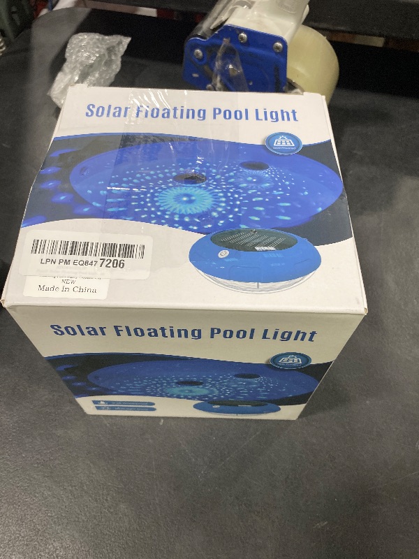 Photo 1 of FirstE Solar Floating Pool Lights, RGB Color Changing Pool Floating Light, IP68 Waterproof LED Solar Pool Lights That Float, Hangable Auto ON Off for Above In Ground Pools Wedding Party Decoration (2)